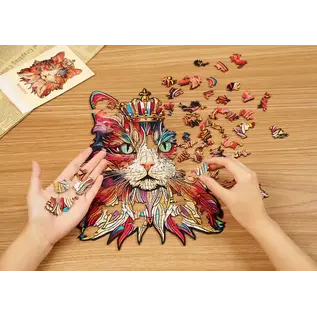 Houten Puzzel - Cat King