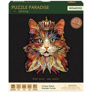 Houten Puzzel - Cat King