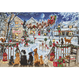 Borduurpakket Pets On The Porch - 47 x 33 cm