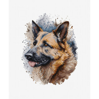 Borduurpakket The German Shepherd - 17 x 21 cm