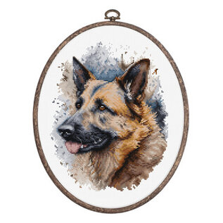 Borduurpakket The German Shepherd - 17 x 21 cm