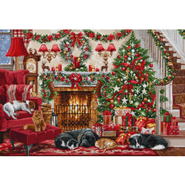 Borduurpakket Cosy Fireplace - 49 x 33 cm