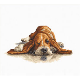 Borduurpakket Basset - 28,5 x 15,5 cm
