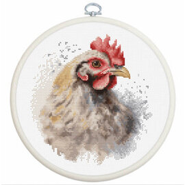Borduurpakket De Kip - 15 x 16 cm