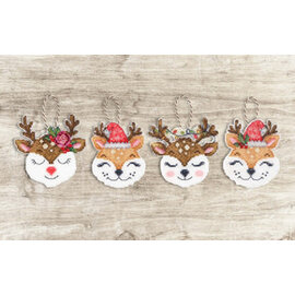 Borduurpakket Foxes and Deer - Maat per design ± 9 x 9 cm