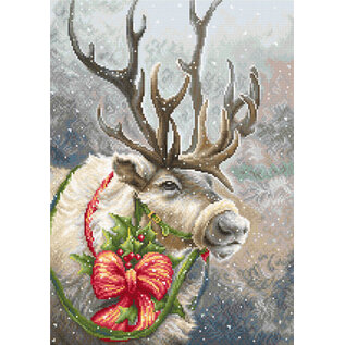 Petit Point borduurpakket Christmas Deer - 15 x 22 cm
