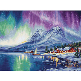 Borduurpakket Northern Lights - 32 x 24 cm