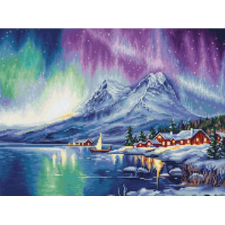 Borduurpakket Northern Lights - 32 x 24 cm