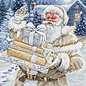 Borduurpakket Santa and Pressies - 29 x 29 cm