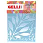 GELLI ART Gelli Arts - Leaves & Script Stencil 12,7x17,8cm