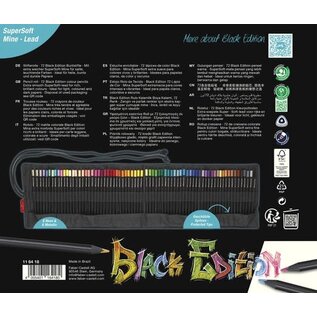 Kleurpotlood Faber-Castell Black Edition 72 stuks in roletui zwart
