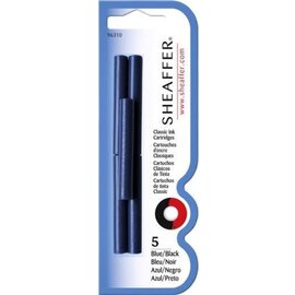 Inktpatronen SHEAFFER blauw/ zwart  - 5 stuks -