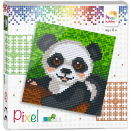 Pixelpakket - Panda 12x12 cm