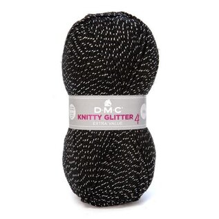 DMC - Knitty Glitter 4 zwart 323 bad 53372 +/-50g.