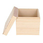 Houten doos vierkant 11,5x11,5x11,5cm