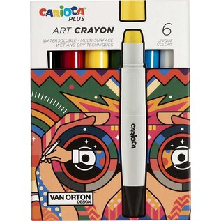 Carioca: Solid posterpaint pastels hard carton deskset 6 pennen