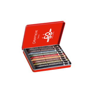 Doos met 10 NEOCOLOR™ II aquarelpastels 50 Years Dark - Speciale editie