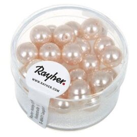 Renaissance glaskralen, 8mm ø, doosje 25st., rose