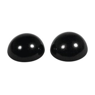 Dierenogen plastic-halfkralen 8mm zwart 14st