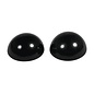 Dierenogen plastic-halfkralen 8mm zwart 14st