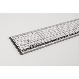 snijliniaal, 30 cm, met metalen boord