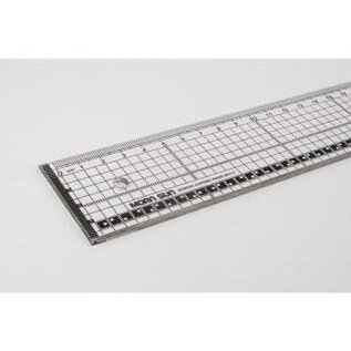 snijliniaal, 30 cm, met metalen boord