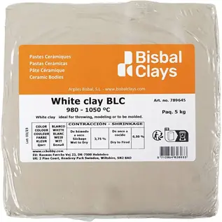 Bisbal Witte Klei 5kg Keramische Pasta