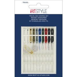 Reparatieset, 10 Sharps naainaalden, elk met een andere kleur naaigaren