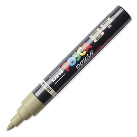 Posca Brush Paint Marker - Beige, Brush Tip, 1.0 - 4.0 mm