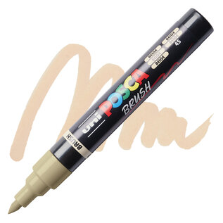 Posca Brush Paint Marker - Beige, Brush Tip, 1.0 - 4.0 mm