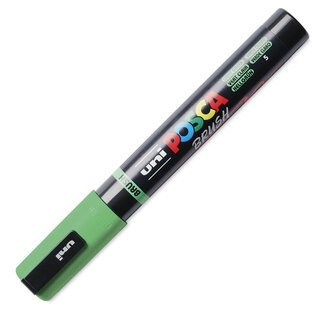 Posca Brush Paint Marker - Light Green, Brush Tip, 1.0 - 4.0 mm