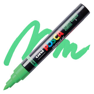 Posca Brush Paint Marker - Light Green, Brush Tip, 1.0 - 4.0 mm