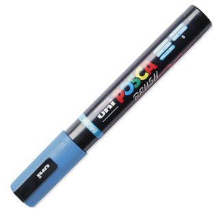 Posca Brush Paint Marker - Light Blue, Brush Tip, 1.0 - 4.0 mm