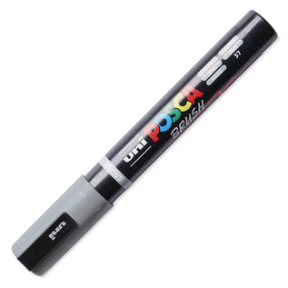 Posca Brush Paint Marker - Grey, Brush Tip, 1.0 - 4.0 mm