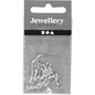 Franse oorbelhaak, 18 mm, 10 stuks, verzilverd