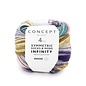 SYMMETRIC SOCKS & MORE - INFINITY 93 Oker-Paars-Kauwgom roze-Water blauw bad 81572 bad 81572