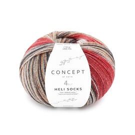 HELI SOCKS 304 - Bordeauxrood-Roest bruin-Oker bad 80895