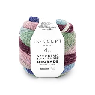 SYMMETRIC SOCKS & MORE - DEGRADÉ 82 Kauwgom roze-Mint groen-Blauw bad 81565