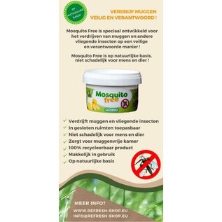 Mosquito Free - Muggenvrije kamer - 100 % natuurlijk - Kindvriendelijk