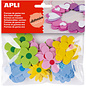 Schuimrubber vormen "Bloemen" zelfklevend, 40 stuks - Assorti