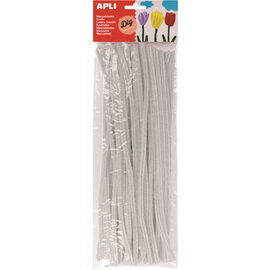 Apli: Chenilledraad "Wit" 300x5mm, 50 stuks