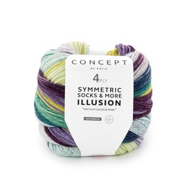 SYMMETRIC SOCKS & MORE - ILLUSION 73 - Lila-Oker-Turquoise-Mint turquoise bad 81560
