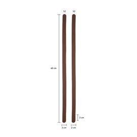 Handvatten van synthetisch leer Bruin 60 cm