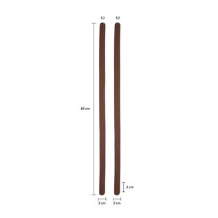 Handvatten van synthetisch leer Bruin 60 cm