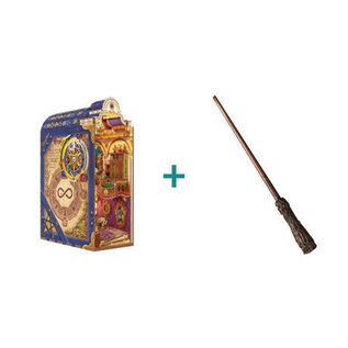 DIY Book Nook Boekensteun Magical Library, Tone-Cheer, 18,2×10,7×28,3cm