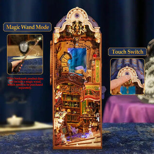 DIY Book Nook Boekensteun Magical Library, Tone-Cheer, 18,2×10,7×28,3cm