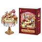 Muziekdoosje DIY 3D Houten Alice’s Tea Party Tone-Cheer, 13,7×13,2×20,9cm