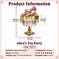 Muziekdoosje DIY 3D Houten Alice’s Tea Party Tone-Cheer, 13,7×13,2×20,9cm