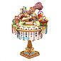 Muziekdoosje DIY 3D Houten Alice’s Tea Party Tone-Cheer, 13,7×13,2×20,9cm