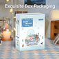 Muziekdoosje DIY 3D Houten Puzzel, Snow World, Tone-Cheer, 14x16x15,7cm